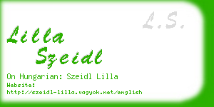 lilla szeidl business card